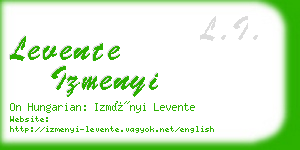 levente izmenyi business card